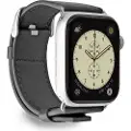 SBS Eco Leather urrem til Apple Watch 42/44/45/49mm. Sort