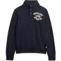 Superdry for man. M2014114A Vintage Athletic Henley navy sweatshirt (M), Casual, Cotton