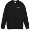 Puma ESS Small No. 1 Logo Relaxed Crew Sweatshirt Women, Clothing, Black, XS