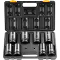 Vevor Impact Sockets Set 8 stk 6-punkts 1" Drive Bit Ratchet Tool Kit Case