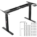 Vevor Elektrisk Stående Skrivebordsramme Dual Motor Justerbar 65-129 cm H Sort
