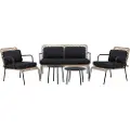 Venture Home Venture HomeLounge Set PaolaSvartLoungemøblerFra Homeroom