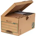 Fellowes hengslet lokkboks 26,9x34x40cm brun 10PK