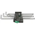 Wera 05073594001, L-formet hex-nøkkelsett, Metrisk/imperisk, 9 stykker, Kromvanadiumstål, Kromatering, 464 g