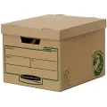 Fellowes Heavy Duty arkiv-/transportboks R-Kive EARTH, brun, 100 % resirkulert papp, 3 forsterkede sider, - 10 stk (4479901)
