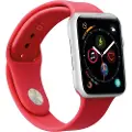 CASEME silikone urrem til Apple Watch 42/44/45/49mm. Rød