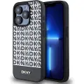 DKNY Pu Leather Repeat Pattern Bottom Stripe Magsafe Iphone 14 Pro Telefondeksel