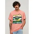 Superdry Neon Travel Graphic Loose Kortarmet T-skjorte