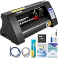Vevor vinylkutter, 375 mm vinylplotter, LED-skjermplotterkutter, halvautomatisk innebygd optisk øye, kompatibel med SignCut-programvare for Mac- og Windows-systemdesign