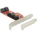 DeLOCK - Lagringskontroller - 10 kanaler - SATA 6 Gb/s - lav profil - PCIe 2.0 x2