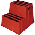 Twinco TWIN 6700 - Safety step - 2 trinn - arbeidshøyde: 0.5 m - polyetylen med høy tetthet - rød