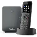 Yealink W77P - Trådløs VoIP-telefon med anrops-ID - 1900 MHz - DECT - treveis anropskapasitet - SIP, SIP v2, RTCP-XR, VQ-RTCPXR - 10 linjer - svart, klassisk grå