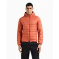 EA7 for man. 8NPB24_PNGPZ Foldable down jacket Core Identity with hood Orange (3XL), Casual, Polyamide