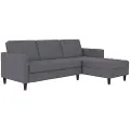Dorel Home Dorel HomeSovesofa 3 seter med sjeselong PresleyGråSovesofaerFra Homeroom