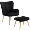Loft 24 Loft24Lenestol Coco, med fotskammelSvartLenestolerFra Homeroom
