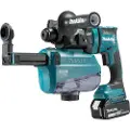 Makita DHR182RTWJ - Roterende hammer - trådløs - 3-modus - SDS-plus - 1.7 joule - 2 batterier - 18 V