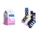 Happy socks Milk Carton Gift Set Crewsokker 4 Par