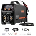 Vevor Pro MIG-sveisemaskin, 200 Amp Pluse MIG-sveisemaskin, 5-i-1 synergisk sveisemaskin MIG Pluse/gass MIG/flukskjerne MIG/elektrode/løft TIG med IGBT-inverterteknologi og LCD-skjerm