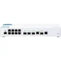 Qnap QSW-M408-2C - Switch - Styrt - 2 x 10 Gigabit SFP+ + 2 x kombo 10 Gigabit SFP+ + 8 x 10/100/1000 - stasjonær