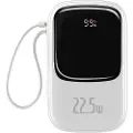 Baseus Powerbank Qpow PRO with cable 20000mAh 22.5W (White) Nødlader - Hvit - 20000 mAh