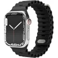 Vonmählen Wave Band 2 - Bånd for smart armbåndsur - svart - for Apple Watch Hermès Series 9, SE 3, Series 10, Series 11, Series 8, Series 9
