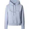 Pepe Jeans for woman. PL581483 Maddy sweatshirt with blue hood (XS), Casual, Cotton