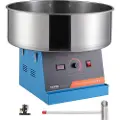 Vevor elektrisk sukkerspinnsmaskin, 1000W sukkerspinnsmaskin, kommersiell sukkerspinnsmaskin med skål i rustfritt stål og sukkerskje, perfekt for barnebursdager, familiefester (blå)