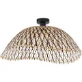 QAZQA Art Deco taklampe sort bambus 60 cm - Alka