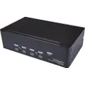StarTech.com Port Dual DisplayPort KVM Switch - DP KVM Switch - 4K (60Hz) - KVM / audio / USB switch - 4 porte - monterbar på stativ
