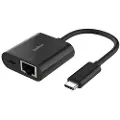 Belkin CONNECT - network adapter - USB-C - Gigabit Ethernet x 1 + USB-C (power only) x 1