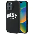 DKNY iPhone 16 Pro Max Liquid Silicone Arch Logo-deksel - MagSafe-kompatibel - Svart
