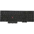 Lenovo Chicony - Erstatningstastatur for bærbar PC - med Trackpoint, UltraNav - bakbelysning - QWERTY - Tsjekkisk/slovakisk - svart - FRU - for ThinkPad P15v Gen 1 P15v Gen 2 T15p Gen 1 T15p Gen 2