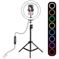 Puluz Stativ Med Rgbw Led-belysning Vlog/stream/smarttelefon Pkt3044 1.1 M 26 Cm