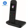 Telekom Sinus A12 fasttelefon med base og telefonsvarer svart (for analog tilkobling)