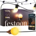 Twinkly Festoon Smart Outdoor Lyskjede med hvitt lys - 10 m.