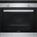 Siemens iQ100 HB113FBS1 - Ovn - innebygd - fordypning - bredde: 56 cm - dybde: 55 cm - høyde: 57.5 cm - Klasse A - rustfritt stål