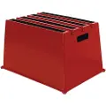 Twinco TWIN Heavy Buty 6600 - Trinnstol - polyetylen med høy tetthet - rød