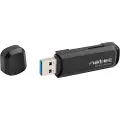 Natec Scarab 2, MicroSD (TransFlash), MicroSDHC, MicroSDXC, SD, SDHC, SDXC, Sort, 5000 Mbit/s, USB 3.2 Gen 1 (3.1 Gen 1) Type-A, 19 mm, 68 mm