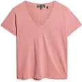 Superdry Studios Slub Embroidered Kort Ermet V-hals T-skjorte