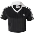 Adidas Originals Adicolor Football Jacquard V-neck Crop Kortermet Poloskjorte