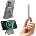 ESR Qi2 MagSlim 5000 mAh magnetisk powerbank med stativ (sand)