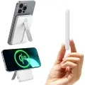 ESR Qi2 MagSlim 5000 mAh magnetisk powerbank med stativ (hvit)