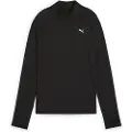 Puma RUN VELOCITY CLOUDSPUN Quarter-Zip Top Women, Clothing, Black, L