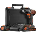 Black & Decker ASD18KB-QW, Boremaskin med pistolgrep, Sort, Oransje, 1 cm, 2,5 cm, 1 cm, 800 RPM