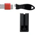Kensington USB Port Lock with Cable Guard - Square - USB-portsperrer - sølv