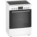 Bosch Serie 4 HKR39C220, Frittstående komfyr, Hvit, Rotasjon, Berøringskontroll, Front, 1,2 m, Elektronisk