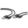 Speedlink STREAM Play & Charge USB Cable Set 3m - Wired Charging cable for wireless game controller - Sony PlayStation 4
