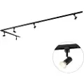 QAZQA Moderne skinnesystem med 5 spotlights 1-fase svart - Jeany
