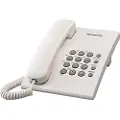 Panasonic KX-TS500, Analog telefon, Kablet håndsett, Høyttalertelefon, Hvit