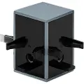 Eglo TP Cube Connector, Kontroller, Aluminium, Sort, Aluminium, Plast, 360 g, 61 mm, 76 mm